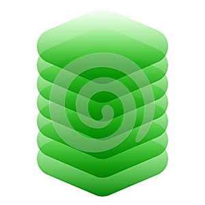 Stacked tower abstract server, HDD, hosting or building construction icon