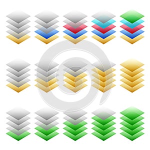 Stacked tower abstract server, HDD, hosting or building construction icon