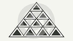 Stacked Triangle Geometric Pattern, Abstract Modern Design Element, vector design Generative AI