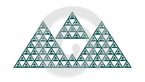 Stacked Triangles Pattern, Mountain Geometric Landscape, vector design Generative AI