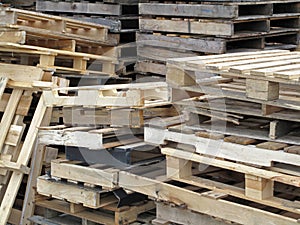 Stacked Used Pallets