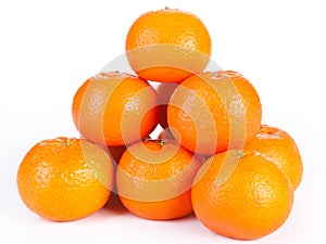 Stacked whole orange, isolated