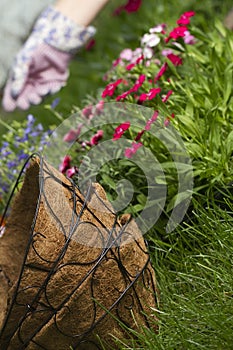 Stacked Wire Hanging Baskets