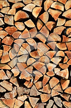 Stacked wood background