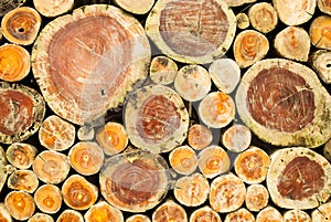 Stacked wood cut background