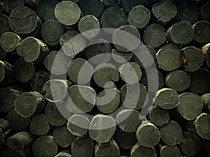 Stacked wood timber background