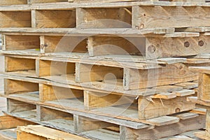 Stacked Wooden Pallets