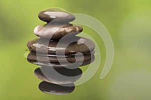 Stacked zen boulders