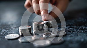 The Stacking of Coins.AI generated image