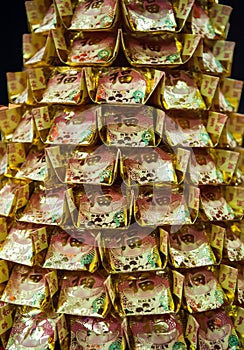 Stacks of Chinese praying papers