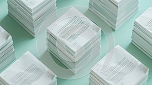 The stacks of documents.AI generated image
