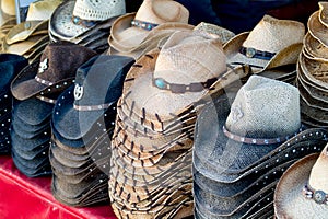 Stacks of fun cowboy hats
