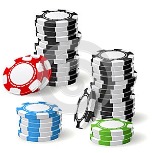 Stacks of gambling chips