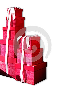 Stacks of gift boxes