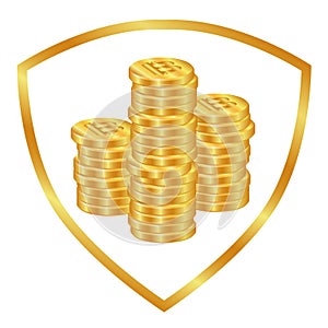 Stacks of gold coins 2