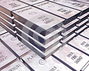 Stacks of platinum bars