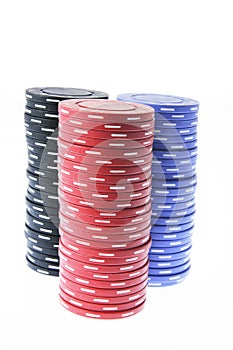 Stacks of Poker Chips