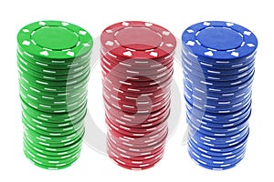 Stacks of Poker Chips