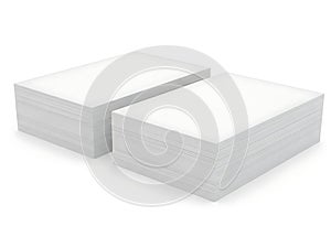 Stacks of pristine white paper sheets
