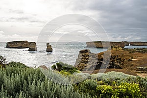 Stacks in the sea Twelve Apostles, Great Ocean Road, Australia