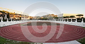 Stadio dei Marmi, Foro Italico, at sunrise, Rome