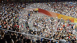 Stadium crowded people texture