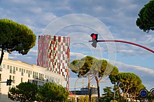 The stadium district in Tirana (Albania