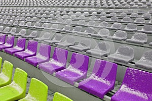 STADIUM - Football field with colored seats