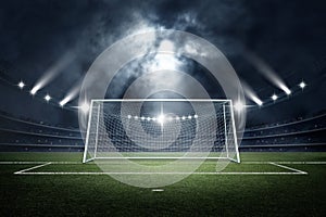 Stadium and Goal post ,3d rendering