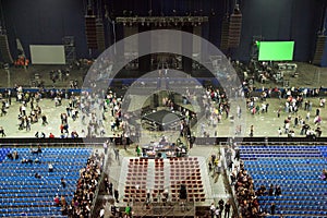 Stadium hall after performance show concert