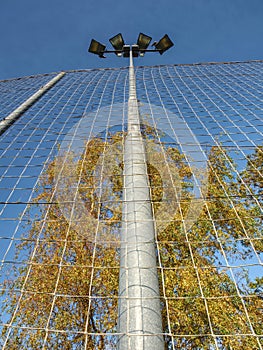 Stadium light or lamp post with Union of light bulb