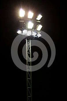 Stadium lights on a sports field