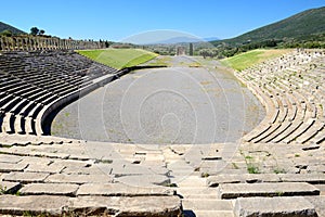 The stadium with mausoleum in ancient Messene (Messinia) photo