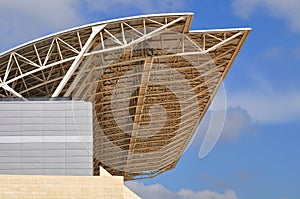 Stadium roof.