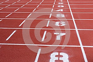 Stadium rubber running tracks with numbers