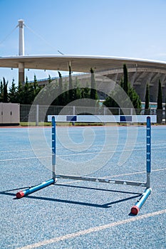 Stadium with running tracks