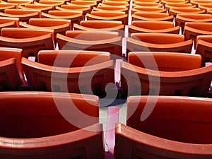 Stadium seats close-up