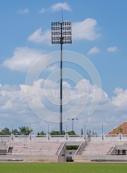 The Stadium Spot-light tower over Blue