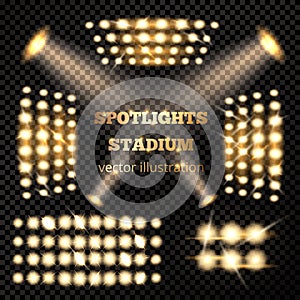 Stadium Spotlights Gold Set