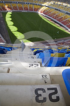 Stadium stairs and empty seats