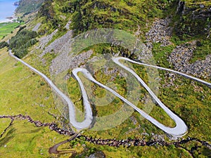 Stadlandet, Norway - winding road to Hoddevik