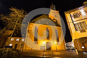 Stadtkirche church darmstadt germany in the evening