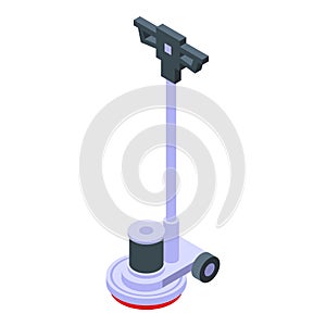 Staff machine icon isometric vector. Cleaning floor