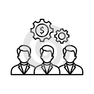 Staff management Vector Icon which can easily modify or edit