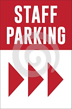 Staff Parking Sign | Directional Signage for Event Crew and Catering Services | 36` x 24` Sandwich Board Template