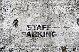 Staff Parking Sign