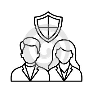 Staff security Vector Icon which can easily modify or edit
