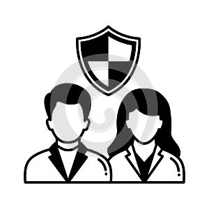 Staff security Vector Icon which can easily modify or edit