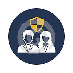 Staff security Vector Icon which can easily modify or edit