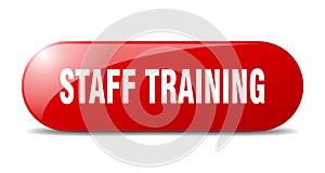 staff training button. sticker. banner. rounded glass sign